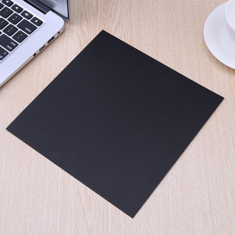 Black PEI Sheet 200 x 200 x 0.8mm PEI Sheet for 3D Printing with 468MP Adhesive Tape Works Especially Well with Delta Style - ebowsos