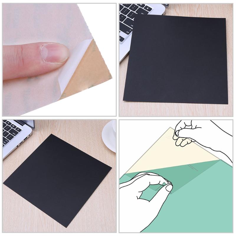 Black PEI Sheet 200 x 200 x 0.8mm PEI Sheet for 3D Printing with 468MP Adhesive Tape Works Especially Well with Delta Style - ebowsos