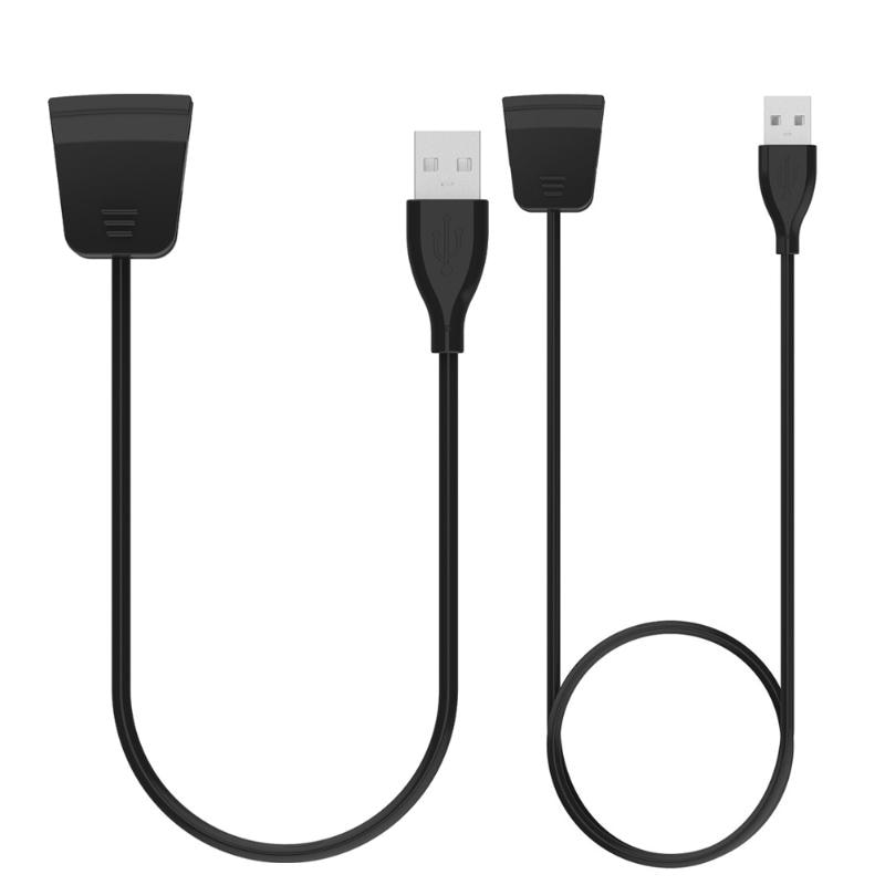 Black/Rose Red 55cm/100cm Smart Wristband Charger USB Charger Charging Cable USB Charging Cord for Fitbit Alta HR Smart Watch - ebowsos