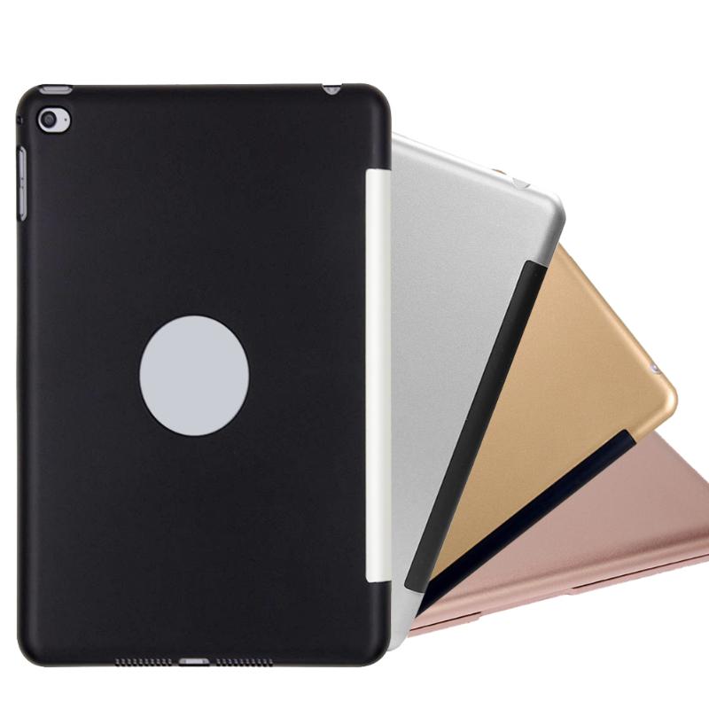 Black/Silver/Gold/Rose Gold Portable Wireless Tablets keyboard  Bluetooth Keyboard Smart Folio Case For iPad mini 4 - ebowsos