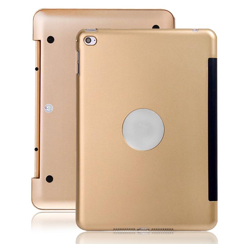 Black/Silver/Gold/Rose Gold Portable Wireless Tablets keyboard  Bluetooth Keyboard Smart Folio Case For iPad mini 4 - ebowsos