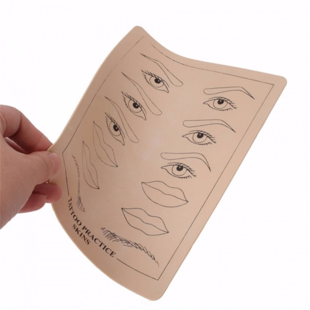 Blank Eyebrow Lips Artificial Soft Leather Tattoo Simulation Practice Skin for Needle Machine Supply Tattoo accesories - ebowsos