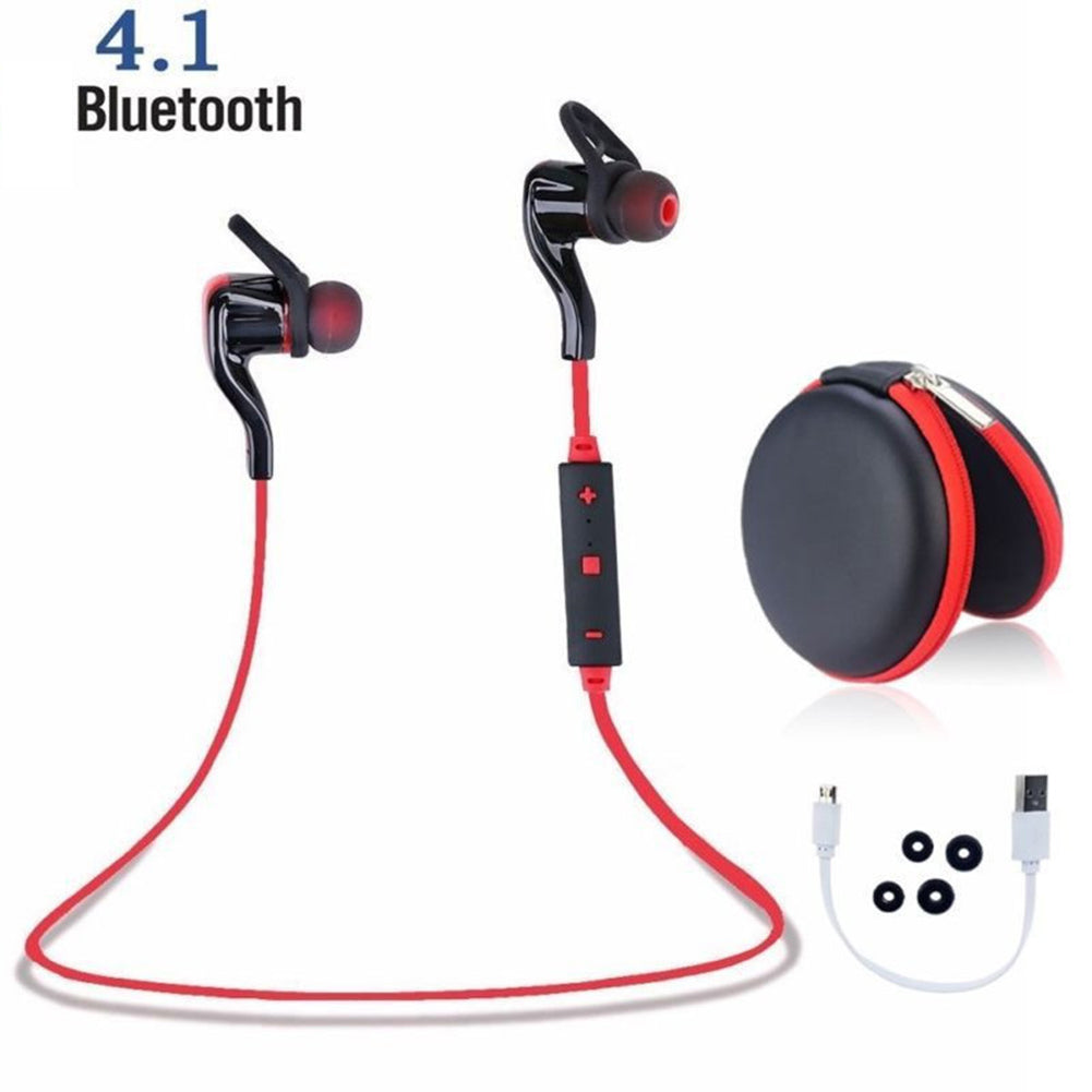 Bluetooth Earphone 4.1 Wireless Stereo Earphone Sports Headset Headphone for iPhone Android Bluetooth Audio Device W/ Data Cable - ebowsos