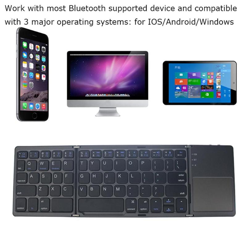 Bluetooth Keyboard Universal Folding Wireless Bluetooth 3.0 Ultra Mini ...