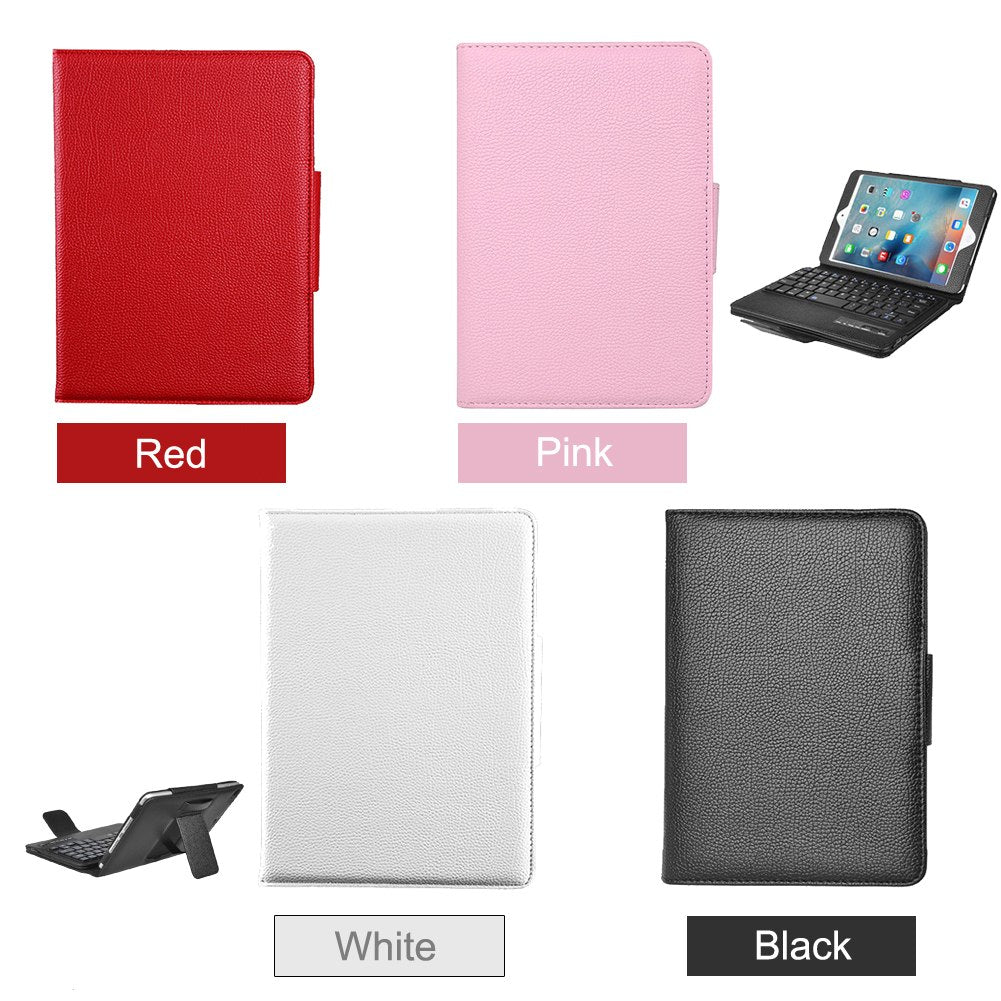 Bluetooth Keyboard with PU Leather Cover Case For Apple iPad Mini 4 Cover for iPad mini 2 Case for iPad mini 2/3/4 - ebowsos