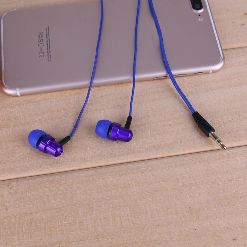 Braided Wire Sub-woofer Earphone Headset Braided Rope Wire Cloth Rope In-ear Earplug Earphones for Mobile phone Mp3 Mp4 player - ebowsos