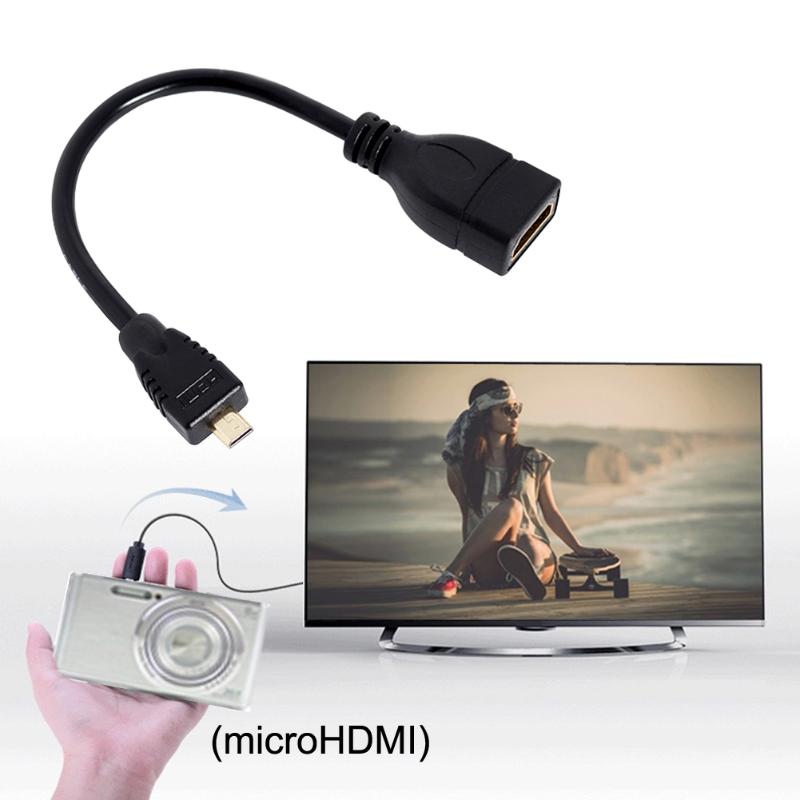 Brand New Cable Convertor Mini 1080P Micro HDMI Male D to HDMI Female A Jack Adapter With Gold-plated Connectors Best Price - ebowsos