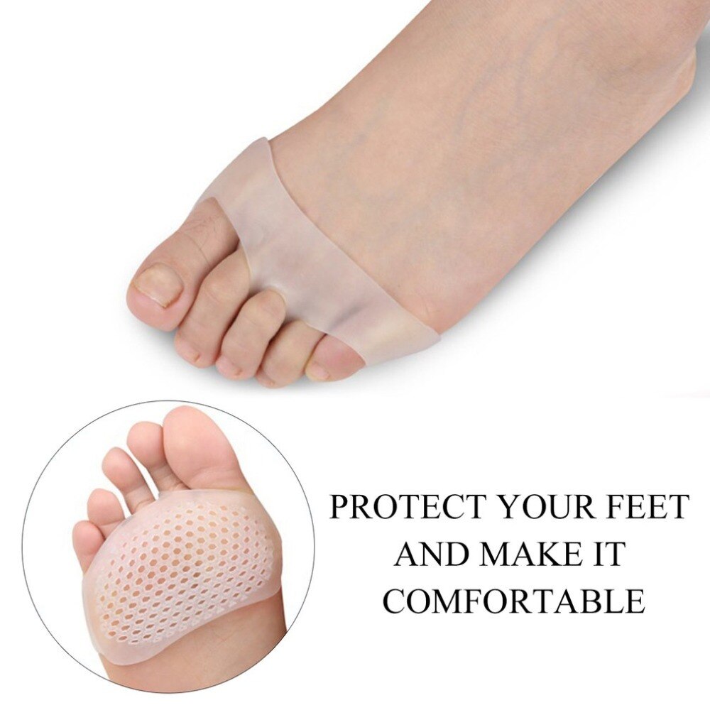 Breathable Soft Silicone Women Insoles Pads Anti-Slip Comfortable Ladies Front Foot Care Cushions High Heel Shoes Pads - ebowsos