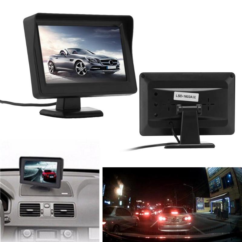 CAR REAR VIEW KIT 4.3" TFT LCD MONITOR + NIGHT VISION CAR REVERSING CAMERA - ebowsos