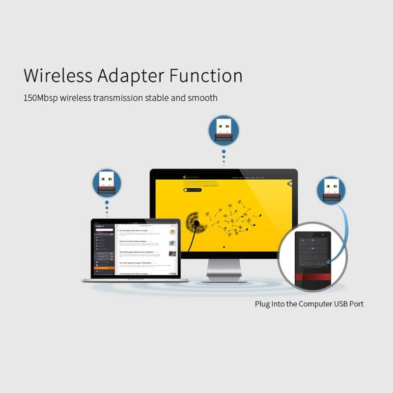 COMFAST CF-WU810N USB 2.0 WiFi Adapter 150Mbps 2.4GHz Wireless Network Card WiFi Receiver for PC Computer New Arrival Adapter - ebowsos