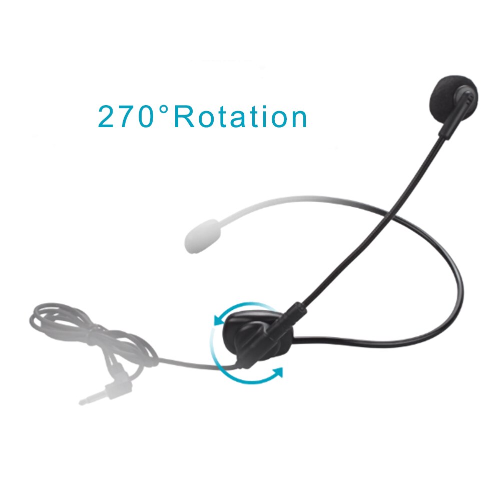 Cable Head-mounted Headset Microphone Flexible Wired Boom Amplifie Condenser Microphones High Quality Earphone Accessories - ebowsos