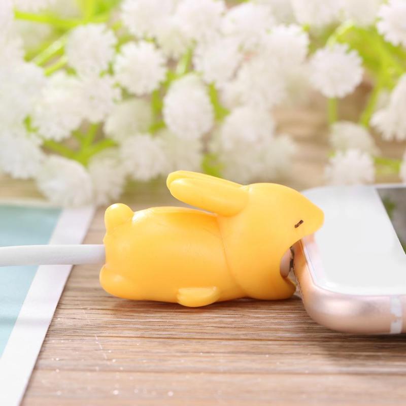 Cable Protector Cartoon Animal Shape Bite Soft PVC Anti Break Data Line Wire Protective Cover Sleeve Case Cover High Quality - ebowsos