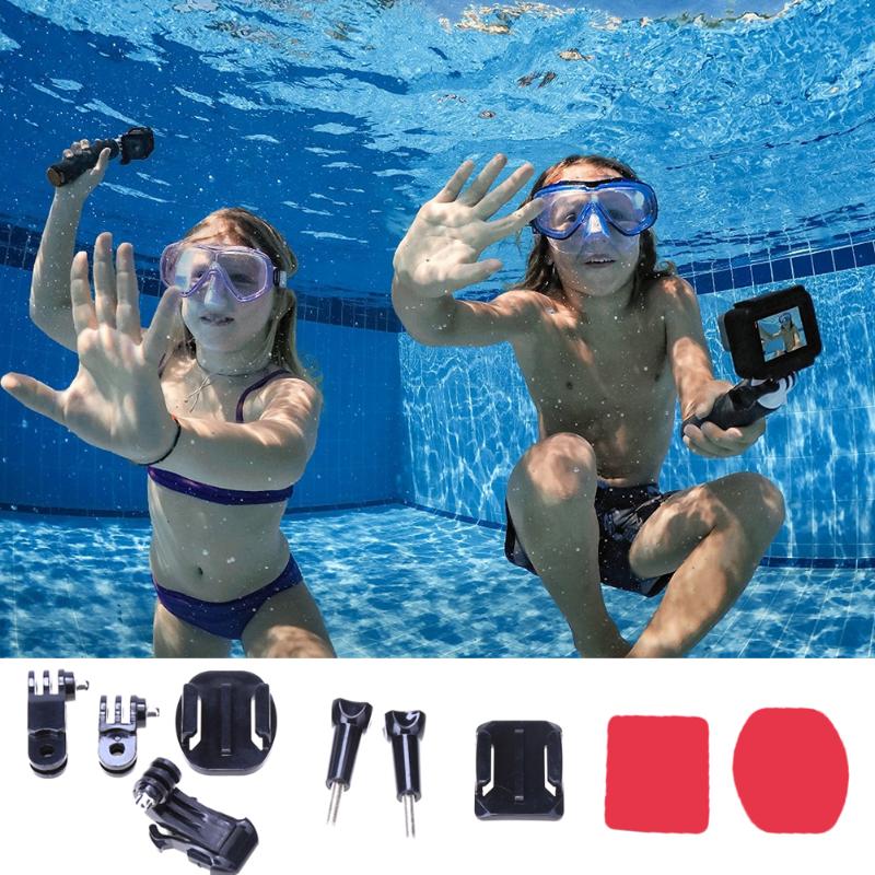Camera Moust Acc Kit 7pcs Helmet Accessories Flat Curved Adhesive Mount For Gopro Hero 1/2/3 Action Camera for Gopro Acc - ebowsos