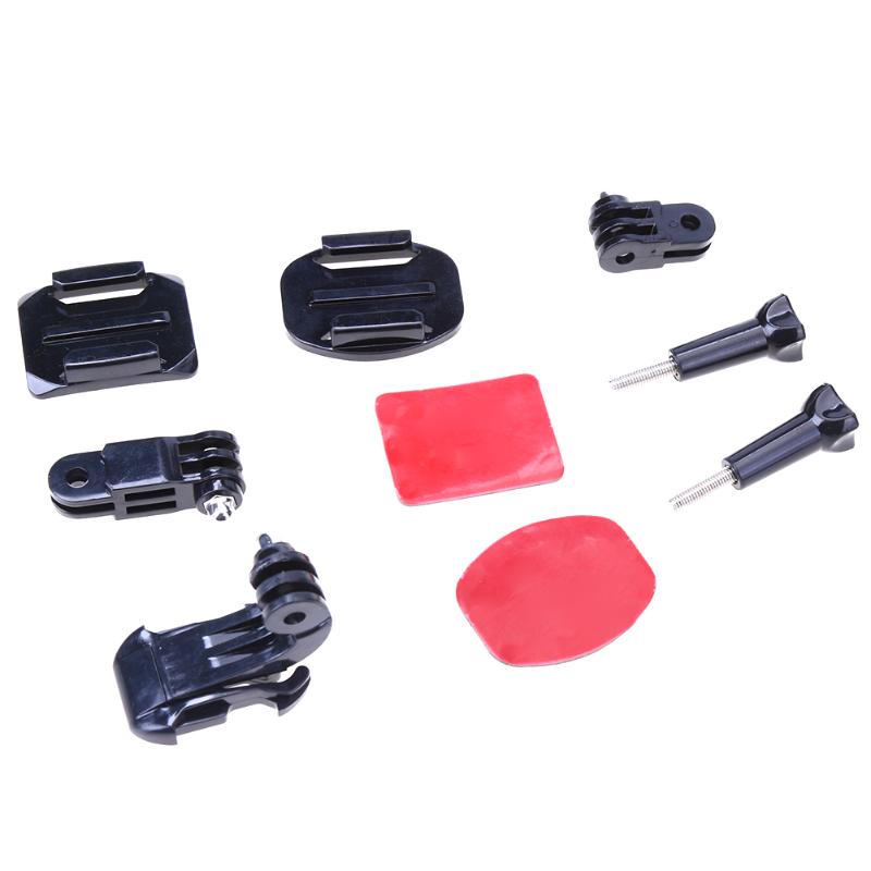Camera Moust Acc Kit 7pcs Helmet Accessories Flat Curved Adhesive Mount For Gopro Hero 1/2/3 Action Camera for Gopro Acc - ebowsos