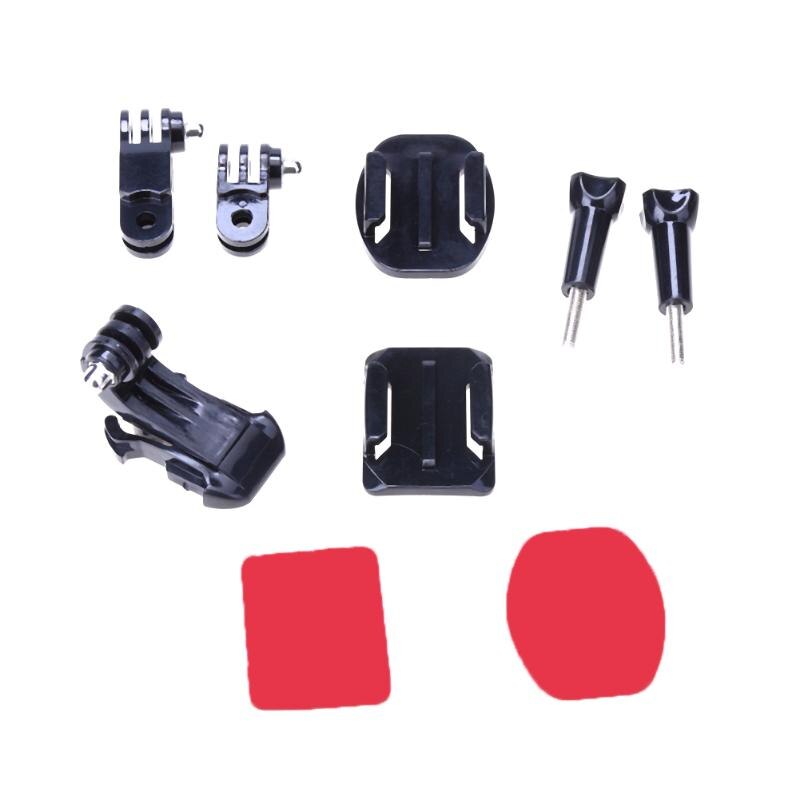 Camera Moust Acc Kit 7pcs Helmet Accessories Flat Curved Adhesive Mount For Gopro Hero 1/2/3 Action Camera for Gopro Acc - ebowsos