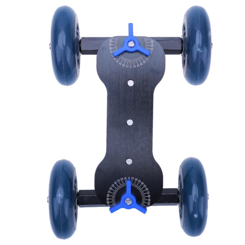 Camera Rolling Car Skater Video Track Rail Stabilizer+1/4-inch Screw Mini Ball Head for DSLR Cameras - ebowsos