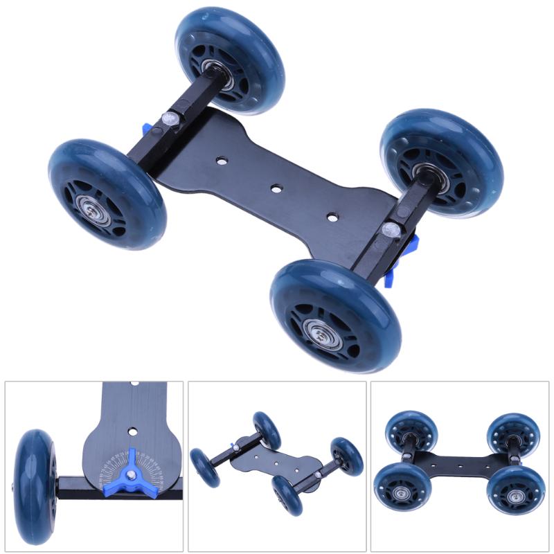 Camera Rolling Car Skater Video Track Rail Stabilizer+1/4-inch Screw Mini Ball Head for DSLR Cameras - ebowsos