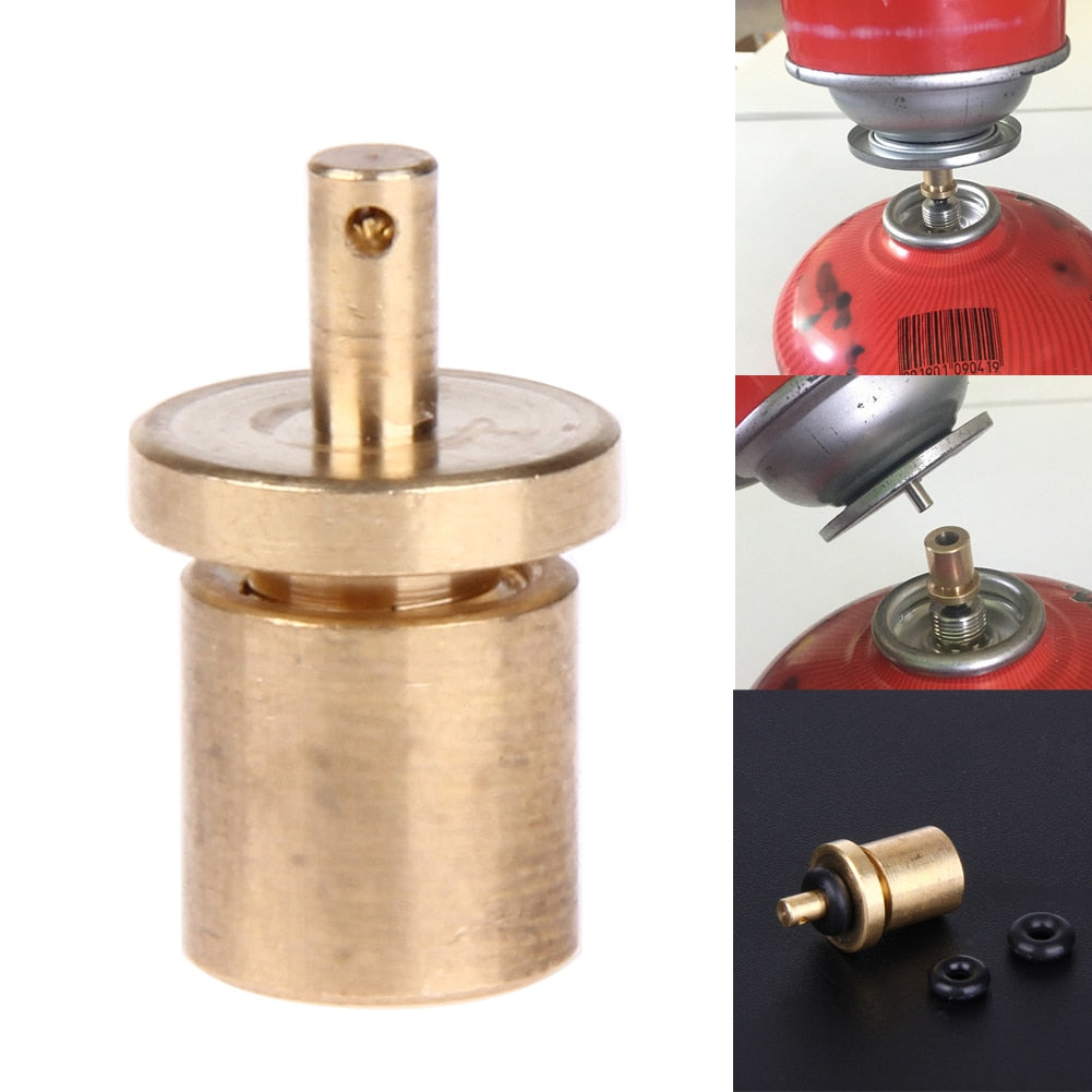 Camping Stove Metal Gas Refill Adapter for Outdoor Hiking Inflate Butane Canister Cylinder Gas Tank Burner Accessories-ebowsos