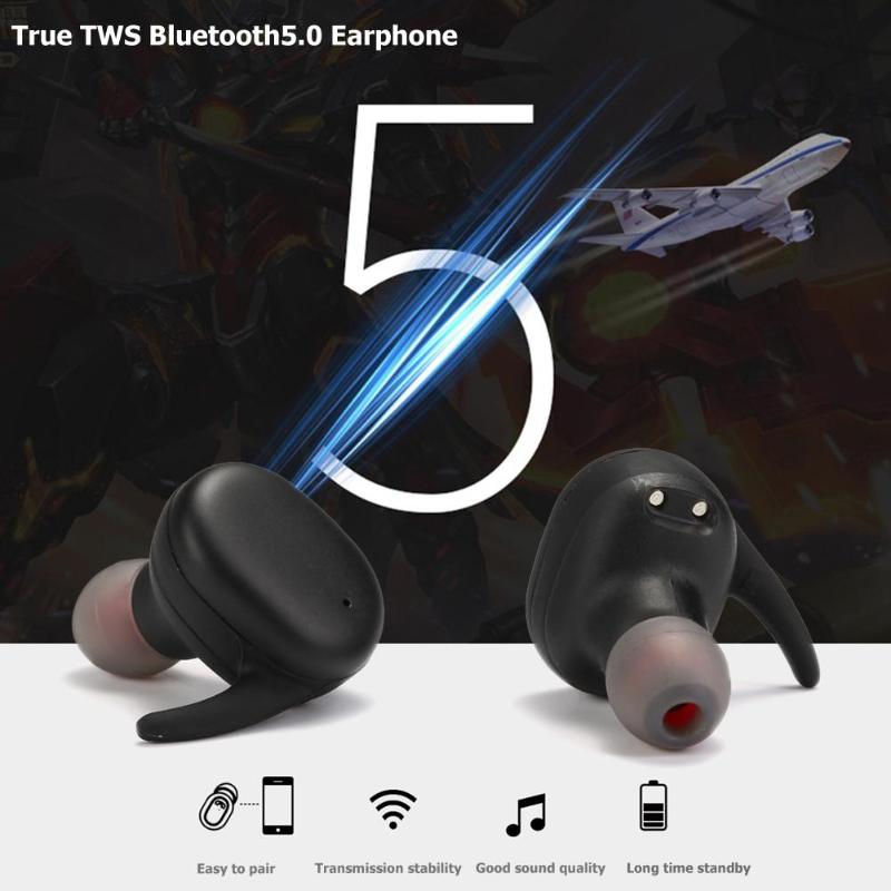 Capsule Wireless TWS Earbuds V5.0 Bluetooth Earphone Headset Deep Bass Stereo Sound Sport Earphone For Samsung Iphone Hot Sale - ebowsos