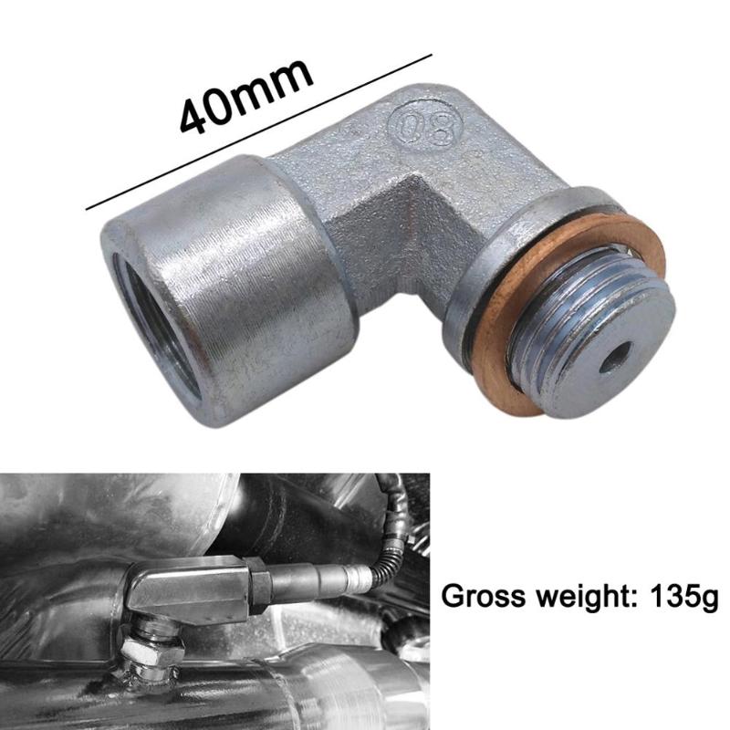 Car Accessories M18X1.5 Oxygen Sensor  Bung Extension M18X1.5 O2 Oxygen Sensor 90 Degrees Angled Extender Spacer - ebowsos