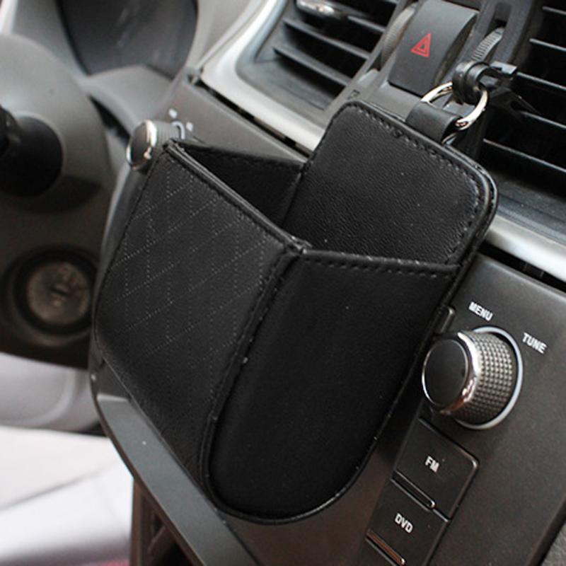 Car Air Vent Holder Bag For iPhone X 10 8 Samsung S8 Car Phone Mount Stand Bracket Protective Bag Car Phone Stand Storage Bags - ebowsos