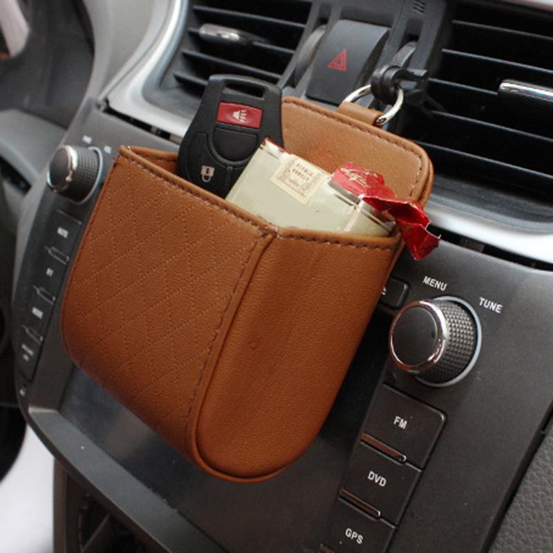 Car Air Vent Holder Bag For iPhone X 10 8 Samsung S8 Car Phone Mount Stand Bracket Protective Bag Car Phone Stand Storage Bags - ebowsos