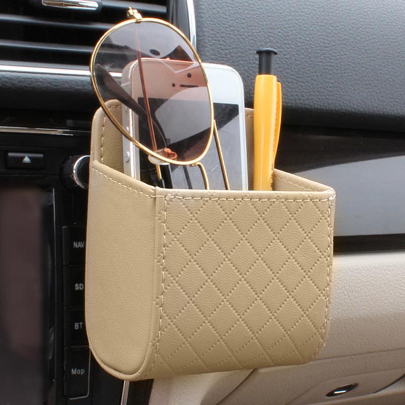 Car Air Vent Holder Bag For iPhone X 10 8 Samsung S8 Car Phone Mount Stand Bracket Protective Bag Car Phone Stand Storage Bags - ebowsos