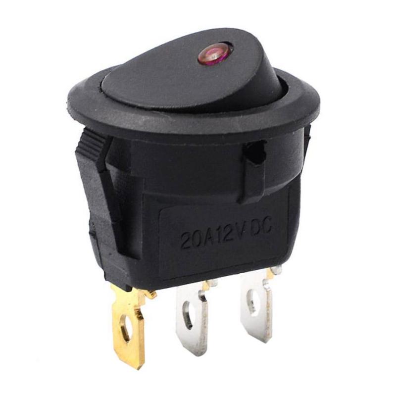 Car Auto 12V 3 Pins Car Auto Cover LED SPST Toggle Rocker Switch Control Travel Foot Yacht Rocker Switch 4 Colors To Choose New - ebowsos