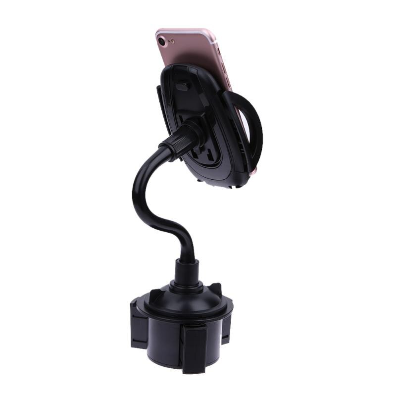 Car Central Console Cup Seat Holder Mount Mobile Phone 360 Degree Rotate Flex Stable Bracket For iPhone Samsung GPS High Quality - ebowsos