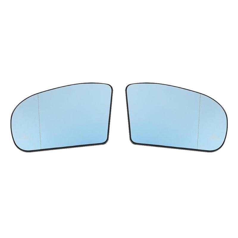Car Heated Glass Side Rear View Mirror Aspherical Heated Glass For Mercedes E C Class W211 W203 Reversing Mirror Glass Covers - ebowsos
