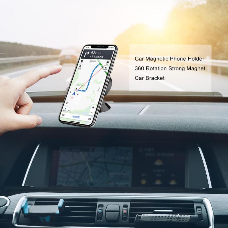 Car Magnetic Phone Holder 360 Rotation Universal Strong Magnet Phone Stand Support Bracket for iPhone Samsung Xiaomi Promotion - ebowsos