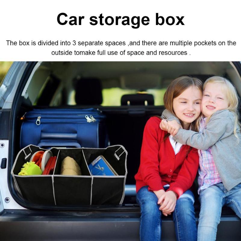 Car Multi-Pocket Organizer Large Capacity Folding Storage Bag Trunk Stowing and Tidying Food Storage Truck Cargo Container Bags - ebowsos