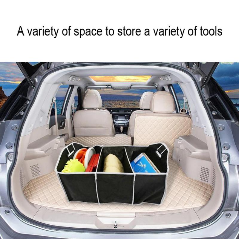 Car Multi-Pocket Organizer Large Capacity Folding Storage Bag Trunk Stowing and Tidying Food Storage Truck Cargo Container Bags - ebowsos
