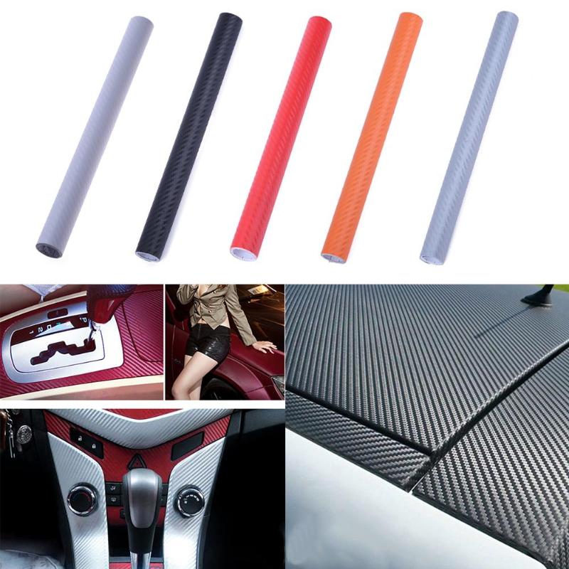 Car Styling 3D Carbon Fiber Vinyl Car Wrap Sheet Roll Film Car Stickers and Decals Automobile Motorcycle Accessories 30cmx127cm - ebowsos