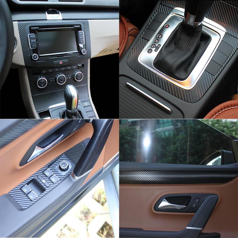 Car Styling 3D Carbon Fiber Vinyl Car Wrap Sheet Roll Film Car Stickers and Decals Automobile Motorcycle Accessories 30cmx127cm - ebowsos