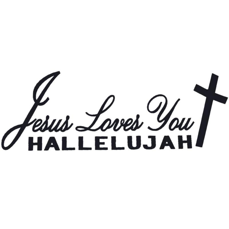 Car Styling Jesus Loves You Hallelujah Christian Reflective Car Sticker - ebowsos