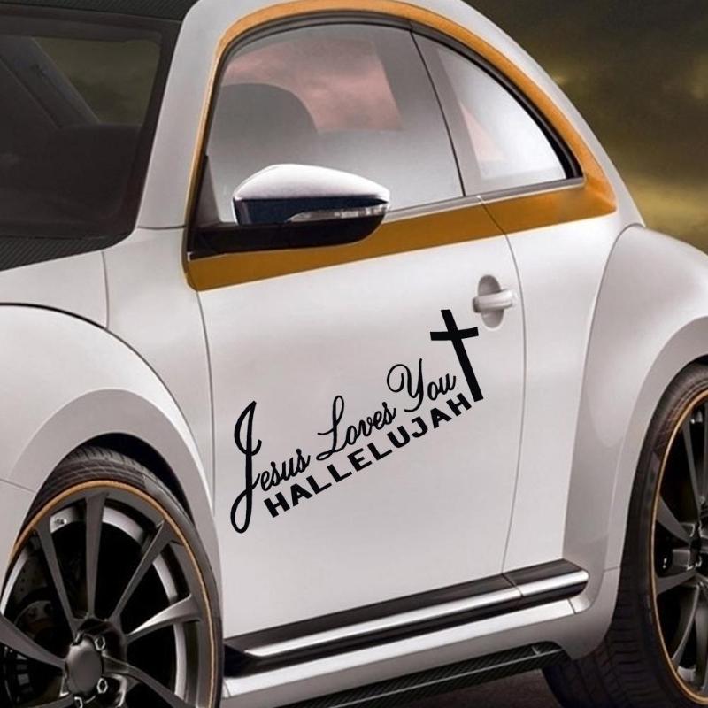 Car Styling Jesus Loves You Hallelujah Christian Reflective Car Sticker - ebowsos