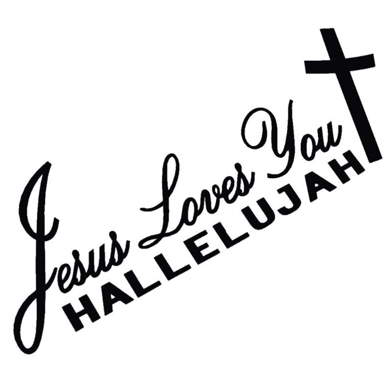 Car Styling Jesus Loves You Hallelujah Christian Reflective Car Sticker - ebowsos