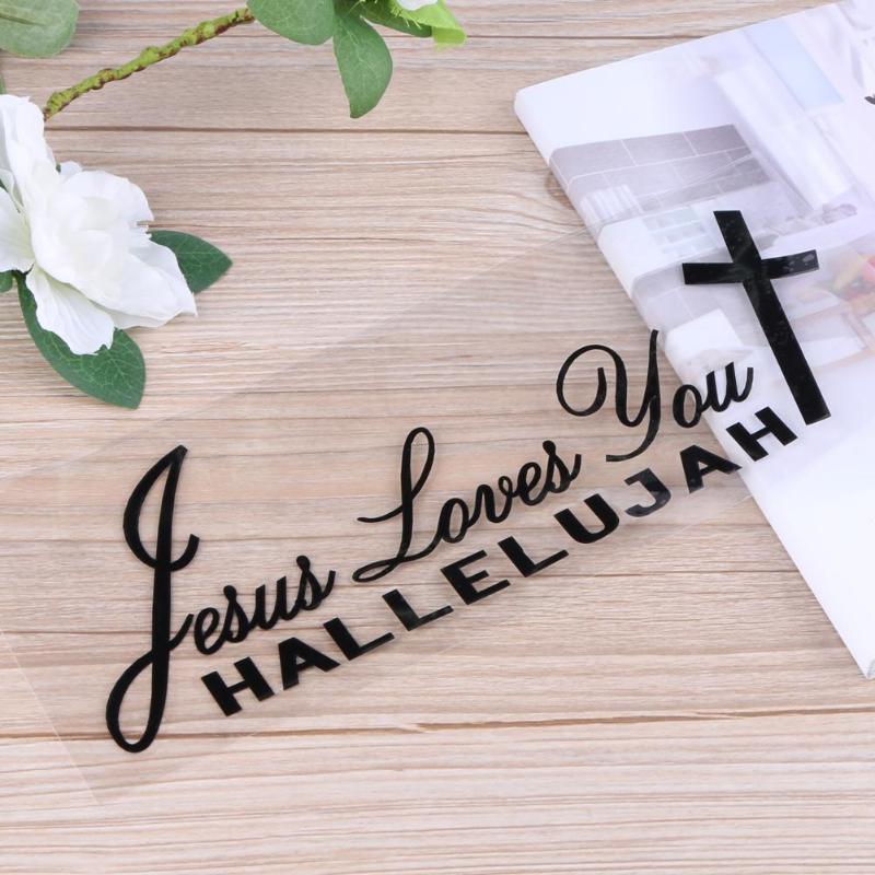 Car Styling Jesus Loves You Hallelujah Christian Reflective Car Sticker - ebowsos
