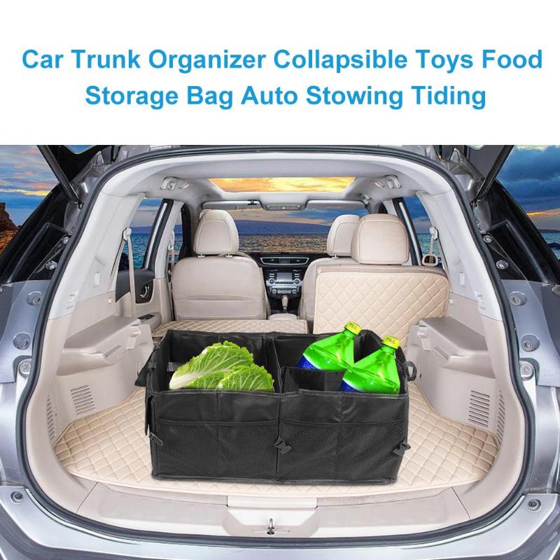 Car Trunk Organizer Multi-Pocket Collapsible Toys Food Storage Bag Cargo Container Auto Stowing Tiding High Quality Trunk Box - ebowsos