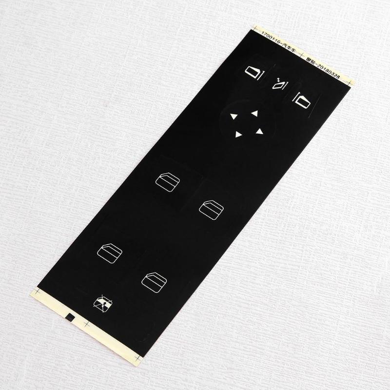 Car Window Button Decal Sticker for MERCEDES-BENZ W204 C250 C300 C350 Black - ebowsos