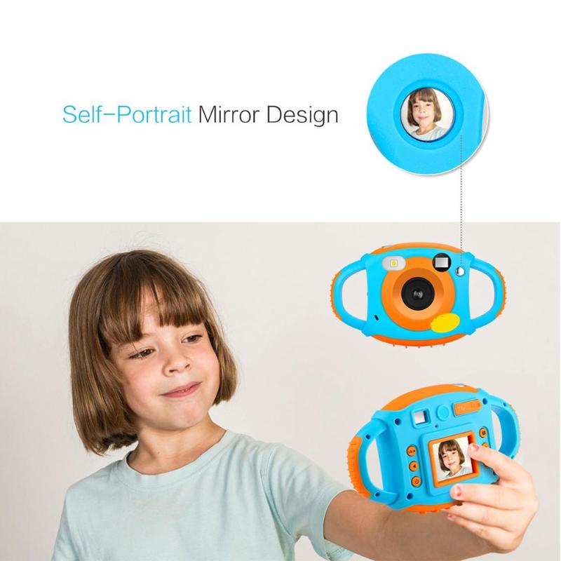 Cartoon 1.77inch Mini LCD Camera 5MP 720P Digital Children Funny Automatic Photo Frame Mini Camcorder with Hang Rope Promotion - ebowsos