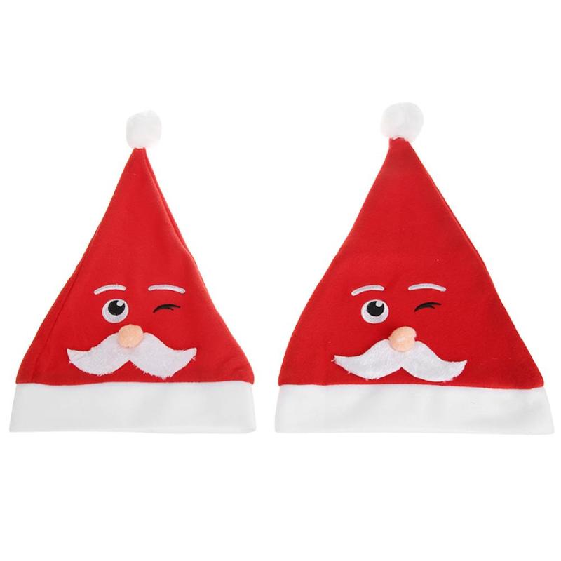 Cartoon Cute Santa Claus Christmas Hat Xmas Festival Party Cap Decor Gifts - ebowsos