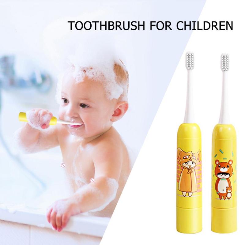 Cartoon Electric Toothbrush for Children Kids Home Soft Hair Teeth Brush Brother Sister Toothbrush Personal Care High Quality - ebowsos