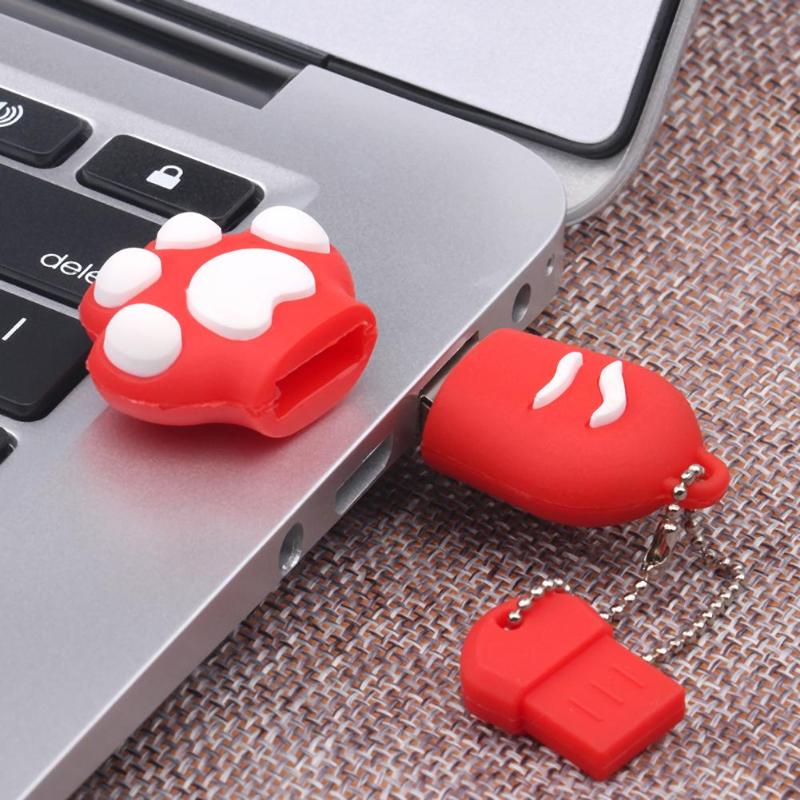 Cat Claw Model PVC 16GB Pendrive USB 2.0 Flash Drive Mobile U Disk Storage Memory Stick for Phone Computer High Quality - ebowsos