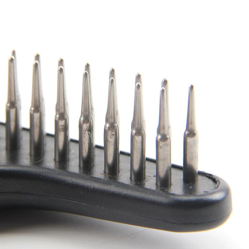 Cat Dog Brushes Double Row Stainless Steel Pins Dogs Rake Deshedding Demating Brush Comb for Furry Animals Dropshipping - ebowsos