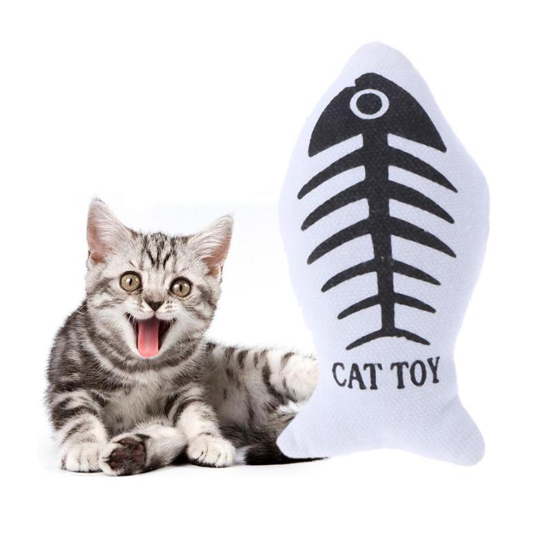 Cat Favor Fish Dog Toys Plush Stuffed 3D Fish Shape Cats Toy Fish Catnip Scratch Board For Cat toys interactive Pet Product - ebowsos