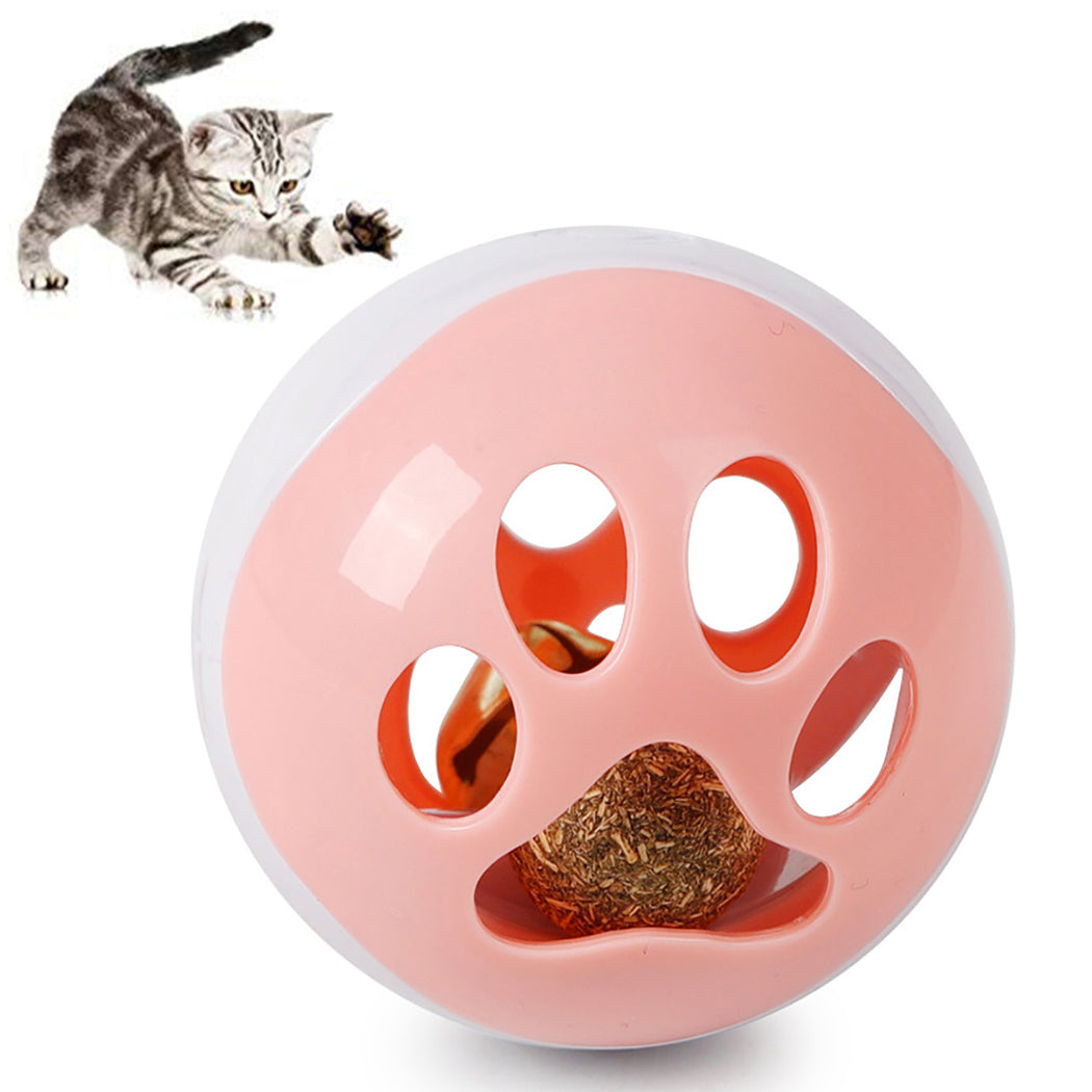 Cat Interactive Hollow Bell Ball Toy Creative Catnip LED Light Cat Exercise Ball Cat Bell Toy Cat Toy Pet Training Supplies-ebowsos