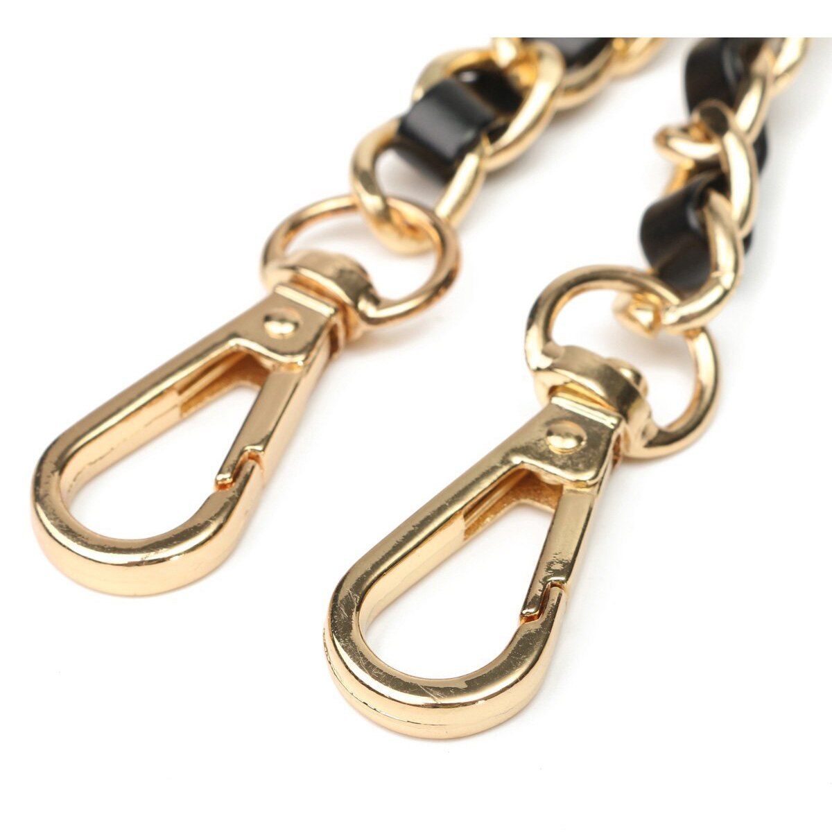 Chain Purse Cross-body Handbag Shoulder Bag Strap Replacement Accessories Light gold + black120cm - ebowsos