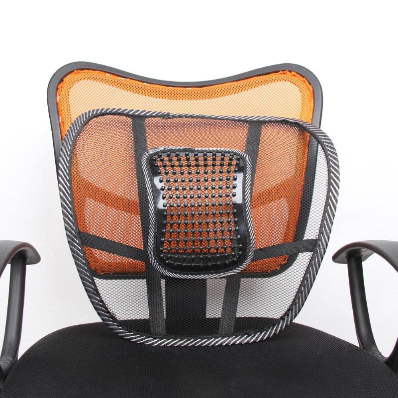 Chair Back Support Massage Cushion Mesh Relief Lumbar Brace Car Truck Office Home Cushion Seat Chair Lumbar Back Support Chair - ebowsos